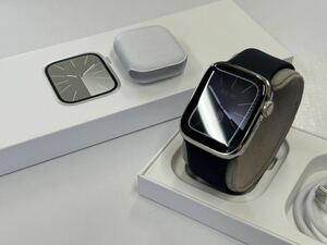 ☆即決 未使用 Series9 Apple Watch 41mm シルバーステンレス アップルウォッチ ソロループ5 GPS+Cellular シリーズ9 512