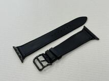 ☆即決 HERMES Apple Watch 41mm 40mm ブラック 黒 シンプルトゥール レザーストラップ アップルウォッチ エルメス レザーバンド 497_画像8