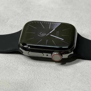 ☆即決 バッテリー100% 美品 Series8 Apple Watch 41mm グラファイトステンレス アップルウォッチ GPS+Cellularモデル シリーズ8 548の画像4