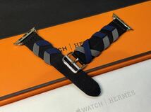 ☆即決 未使用 Apple watch HERMES エルメス ブリドン 黒 シンプルトゥール 45mm 44mm 42mm アップルウォッチ 純正 590_画像1