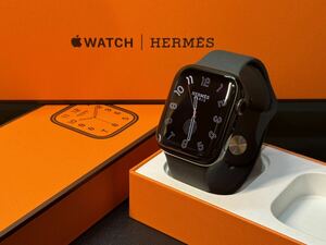 ☆即決 美品 100% Apple Watch series9 HERMES 45mm アップルウォッチ エルメス GPS+Cellular ブラックステンレス シリーズ8 589