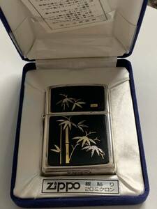 1999年　象嵌加工　K24　竹　ZIPPO　USED美品