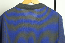 【USED】 Letroyes ルトロワ 半袖 ニット ポロシャツ　グレー ブルー ボーダー　サイズM_画像6
