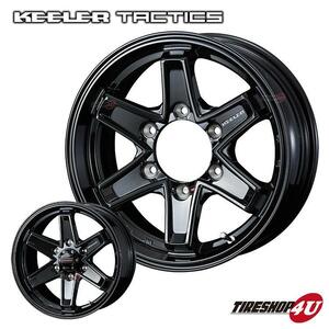 4本購入でKEELER TACTICS 18x8.0J 6/139.7 +25 GLOSS BLACK 新品ホイール1本価格