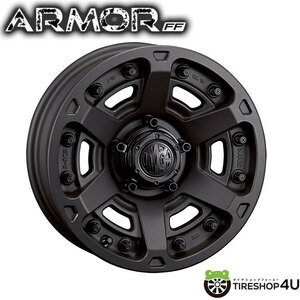 1本から送料無料 16インチ MG ARMOR FF 16X5.5 5/139.7 +20 MATTE BLACK CLEAR ジムニー 新品ホイール1本価格