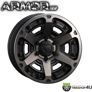 1本から送料無料 17インチ MG ARMOR FF 17x7.0 5/114.3 +32 MATTE BLACK CLEAR デリカD5 RAV4 新品ホイール1本価格