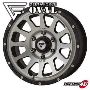 即納 在庫有り DELTA FORCE OVAL 4本セット デルタフォース オーバル 17x8.0J 6/139.7 マットブラックポリッシュ プラド HILUX 送料無料