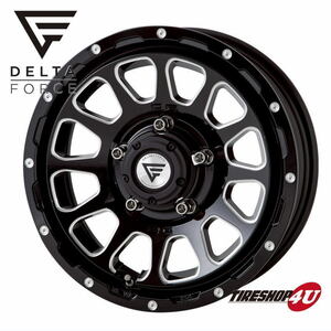 デルタフォース オーバル DELTA FORCE OVAL 16x5.5J 5/139.7 +20 Φ108.8 ブラックマシニング ジムニー JIMNY JB64 JB23 1本価格 送料無料