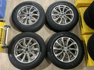 【2403003】スタッドレス 17インチ 7J +45 PCD114.3 5H + DM-V2 225/65R17 2017年 ハリアー RAV4 ヴァンガード エクストレイル CX-5 等