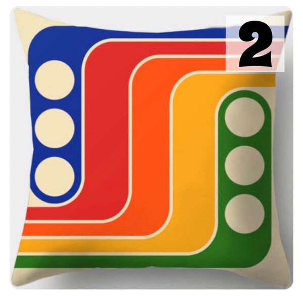 45×45 クッションカバー ミッドセンチュリー レトロモダン インテリア 2