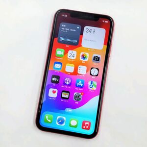 中古 iPhone11 64GB　MWLV2J/A レッド SIMフリー バッテリー85％ 判定〇