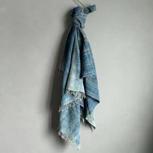 西アフリカ 藍染め 古布 インディゴ ファブリック 手染め ストール 生地 african indigo dyed fabric