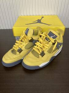 ★ NIKE AIR JORDAN 4 RETRO GS CT8527 700ナイキ エアジョーダンレトロ ツアーイエロー 7Y 箱付き 靴 スニーカー サイズ 26.5cm