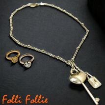 Folli Follie /フォリフォリ ネックレス、リング3点 セット アクセサリー まとめ_画像1