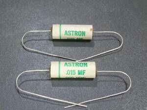 2個セット ASTRON 0.015μF 200V Vintage フィルムコンデンサー 未使用品