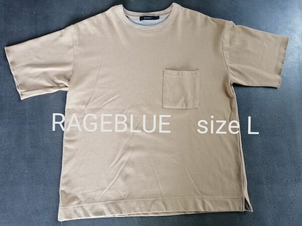 RAGEBLUE　レイジブルー　 半袖Tシャツ スウェットＴシャツ　メンズL