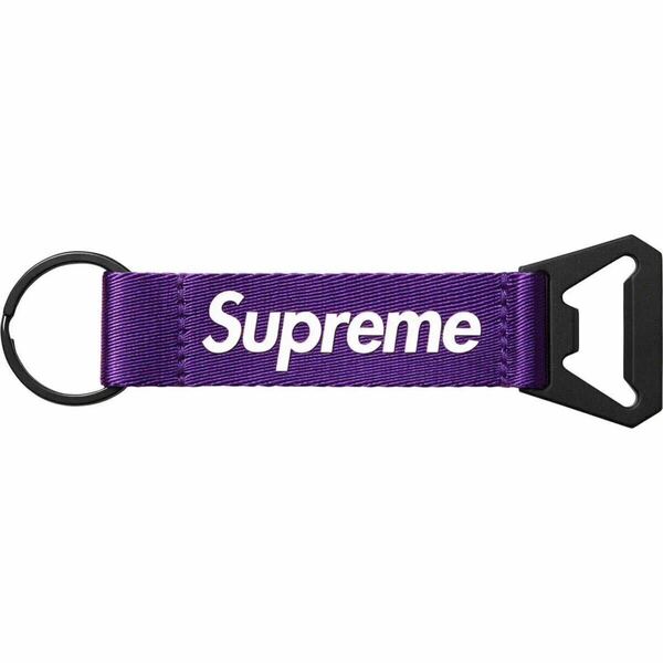 【未使用】Supreme 21FW Week5 Bottle Opener Webbing Keychain Purple シュプリーム ボトルオープナー キーチェーン パープル 栓抜き