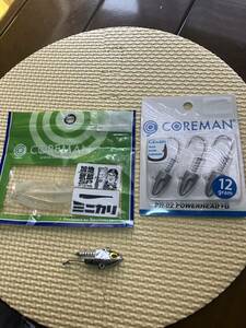 超人気格安スタート！COREMAN コアマン ミニアルカリVJ ヘッド12g パワーヘッド12g 3点セット！シーバス ヒラスズキ 青物 ヒラメコチメバル