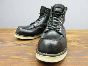 25.5cm レッドウイング ショート ブーツ モックトゥ 8179 黒（REDWING ソール減り 7.5D