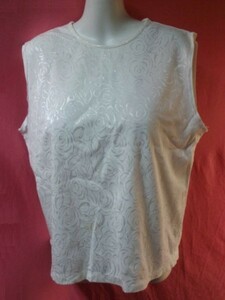 USED floral print tank top free size? white series 