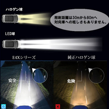 LEDヘッドライト E4X フォグランプ H1 H3H4 H7 H8/H9/H11/H16 HB3 HB4 HIR2 新車検対応 ポンつけ 12V 50W 18000LM 6500K 2本セット_画像7