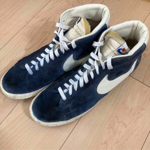 希少NIKE BLAZER MID PREMIUM VINTAGEオーストリッチ本革青30.0ナイキブレザープレミアムヴィンテージ