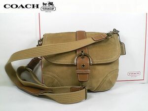 ★美品！★ＣＯＡＣＨ　コーチ★とってもお洒落で素敵な♪スエード 肩掛け／斜め掛け／２ＷＡＹショルダーバッグ 4743■チャーム付■本物■