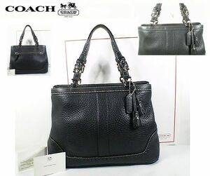 ★未使用に近い！★ＣＯＡＣＨ　コーチ★お洒落で素敵な♪ フリンジ ハンプトンズ ハンドトートバッグ■チャーム＆ダブルフリンジ付■