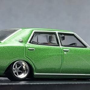 1/64 日産 ローレル改 130 ブタケツ ロンシャン ＸＲ－４ ホイール アルミ製 深リム 街道レーサー 日本の名車コレクションの画像5