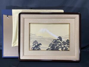 横山大観【真作保証／木版画】『山色新』 佐川160サイズ 富士山 TAIKAN YOKOYAMA 山下清 高級額装 