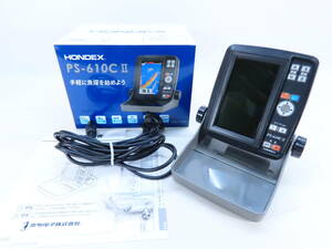 本多電子【極上美品】ホンデックス 5型ワイド カラー液晶ポータブル魚探 PS-610CⅡ /定価38500円の品◆d925