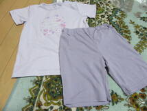 新品綿混天竺半袖Tシャツパンツパジャマ120サイズ1408円を即決激安290円_画像1