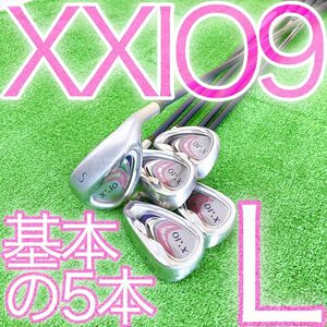キ18★ゼクシオナイン MP900L 5本レディースアイアンセット XXIO9 Lフレックス 9代目 DUNLOP ダンロップ 女性用 日本製 JAPAN NINE 純正
