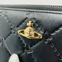 1円【美品/激レア】Vivienne Westwood ヴィヴィアンウエストウッド オーブ 財布 ウォレット ラウンドファスナー 黒 ブラック レザー メンズ_画像7