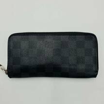 1円【極美品/箱付き】LOUIS VUITTON ルイヴィトン 長財布 ダミエ グラフィット ジッピーウォレット オーガナイザー 小銭入 ブラック メンズ_画像2