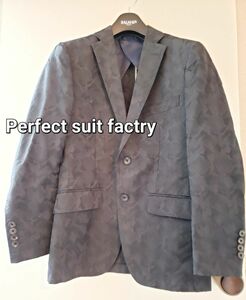 Perfect suit factory メンズ　デザインジャケット　Mサイズ 柄入り 大人オシャレ 普段 カジュアル デニムと