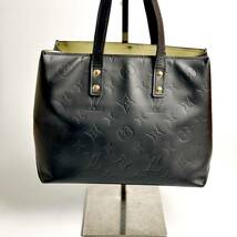 1円 美品 LOUIS VUITTON ルイヴィトン ヴェルニ リードPM ハンドバッグ ヒューストン シリアルナンバー ブラック 1c1_画像3