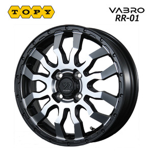 送料無料 トピー VABRO RR-01 4.5J-15 +45 4H-100 (15インチ) 4H100 4.5J+45【4本セット 新品】