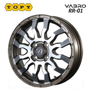 送料無料 トピー VABRO RR-01 4.5J-15 +45 4H-100 (15インチ) 4H100 4.5J+45【1本単品 新品】