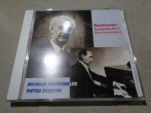 フルトヴェングラー,WILHELM FURTWANGLER,PIETRO SCARPINI/BEETHOVEN:SYMPHONY NO.5,CONCERTO NO.4(1952,ROME)(Serenade:SEDR-5011 CD-R