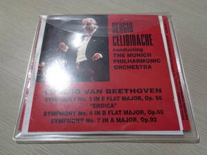 チェリビダッケ渾身エロイカ,SERGIU CELIBIDACHE,THE MUNICH PHILHARMONIC/BEETHOVEN:SYM NO.3 EROICA,NO.4 & NO.7(AUDIOR:AUDM-2501-2 2CD