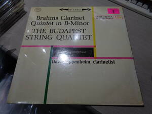 未開封/ブダペスト弦楽四重奏団,THE BUDAPEST STRING QUARTET/BRAHMS:QUINTET FOR CLARINET AND STRINGS(USA/COLUMBIA:MS 6226 SEALED LP