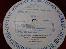 米国ヘブライ/FREDERICK LECHNER/SELECTED LITURGICAL MUSIC/UNION OF AMERICAN HEBREW CONGREGATIONS(UAHC:GRC-3770-A-D 2×10 RED WAX LP_画像3
