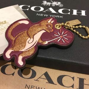 未使用　コーチ　COACH キーホルダー　チャーム　猫　ねこ　ネコ　