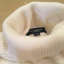 匿名ヤマト送料込み　バーバリー　BURBERRY 薄手ニット　春ニット　三陽商会　綿100% 刺繍ホースマーク　シンプル_画像3