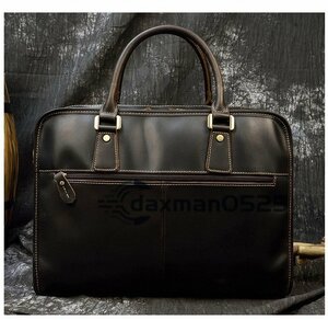 人気新品 ビジネスバッグ メンズ 本革 大容量 牛革 ブリーフケース レザー 通勤鞄トートバッグ 手提げバッグ ショルダーバッグ
