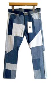 ANREALAGE DENIM PANEL PATCHWORK PANTS 46 日本製 リーバイスリメイク　アンリアレイジ