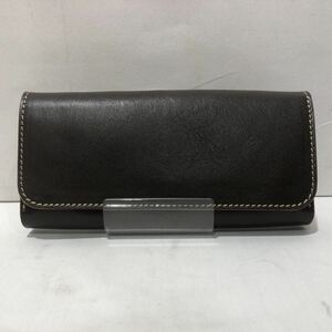 【PORCO ROSSO】ポルコロッソ ROUND LONG WALLET pr-wa-12 長財布 フラップ小銭入れ 通帳収納可能 ブラウン 栃木レザー 男女兼用 ts202403