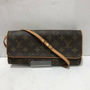 【LOUIS VUITTON】ルイヴィトン ポシェットツインGM M51852 2way ショルダーバッグ ポーチ モノグラム ブラウン レザー ts202403