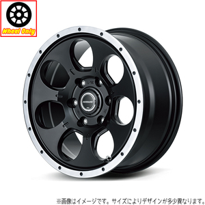 新品 アルミホイール 4本 16インチ WO-7 セミグロスブラックフランジDC 16×7.0J +40 5H114.3P カローラクロス